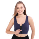 Mary Front-Zip Sports Bra with Removable Pads